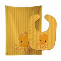 Carolines Treasures BB8902STBU Nautical Octopus Baby Bib & Burp Cloth