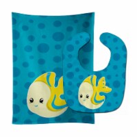 Carolines Treasures BB8899STBU Nautical Tropical Fish Baby Bib & Burp Cloth