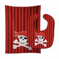 Carolines Treasures BB8975STBU Pirate Skull & Cross Bones Baby Bib & Burp Cloth