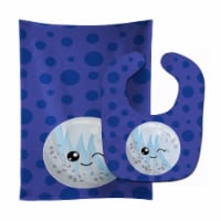 Carolines Treasures BB9044STBU Planets Moon Baby Bib & Burp Cloth