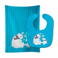 Carolines Treasures BB8981STBU Polar Bears No.5 Baby Bib & Burp Cloth