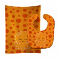 Carolines Treasures BB8795STBU Precious Ocean Octopus Orange Baby Bib & Burp Cloth