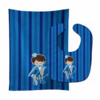 Carolines Treasures BB8999STBU Prince Charming Brunette Baby Bib & Burp Cloth
