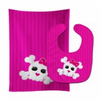 Carolines Treasures BB8780STBU Skull & Cross Bones Baby Bib & Burp Cloth
