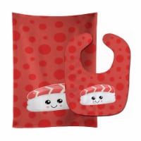 Carolines Treasures BB8808STBU Sushi Tuna Sashimi Baby Bib & Burp Cloth