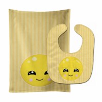 Carolines Treasures BB8736STBU Sweet Face Baby Bib & Burp Cloth