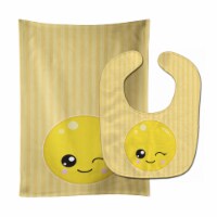 Carolines Treasures BB8728STBU Winky Face Baby Bib & Burp Cloth