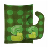 Carolines Treasures BB9016STBU Zoo Month 9 Aligator Baby Bib & Burp Cloth