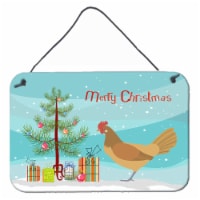 Frisian Friesian Chicken Christmas Wall or Door Hanging Prints, Teal