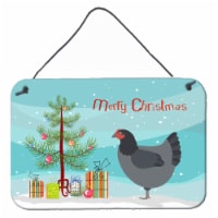 Jersey Giant Chicken Christmas Wall or Door Hanging Prints, Teal
