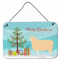 English Leicester Longwool Sheep Christmas Wall or Door Hanging Prints, Teal