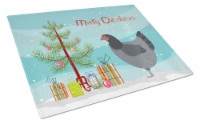 Jersey Giant Chicken Christmas Glass Cutting Board Large, Teal