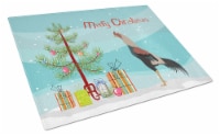 Carolines Treasures  BB9205LCB Kulang Chicken Christmas Glass Cutting Board Larg