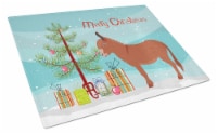 Carolines Treasures BB9215LCB Irish Donkey Christmas Glass Cutting Board Large,
