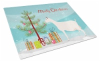 Carolines Treasures  BB9256LCB Saanen Goat Christmas Glass Cutting Board Large,