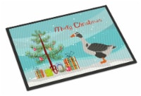 West of England Goose Christmas Indoor or Outdoor Mat 18x27, Teal