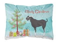 Black Bengal Goat Christmas Canvas Fabric Decorative Pillow, Teal