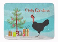 Naked Neck Chicken Christmas Machine Washable Memory Foam Mat, Teal