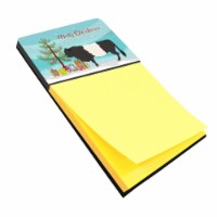 Carolines Treasures  Belted Galloway Cow Christmas Sticky Note Holder