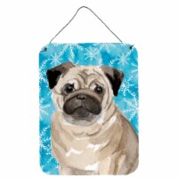 Carolines Treasures  BB9461DS1216 Fawn Pug Winter Wall or Door Hanging Prints