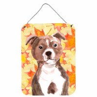 Carolines Treasures  BB9532DS1216 Red Staffie Bull Terrier Fall Wall or Door Han
