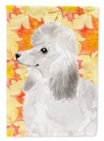 Carolines Treasures BB9526GF White Standard Poodle Fall Garden Flag