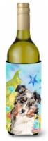Carolines Treasures BB9397LITERK Australian Shepherd Christmas Wine Bottle Hugg