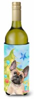 Carolines Treasures BB9417LITERK Fawn French Bulldog Christmas Wine Bottle Hugg