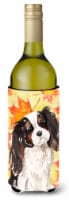 Carolines Treasures  BB9507LITERK Tricolor Cavalier Spaniel Fall Wine Bottle Hug