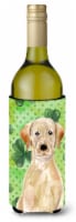 Carolines Treasures BB9541LITERK Yellow Labrador St. Patrick's Wine Bottle Hugg