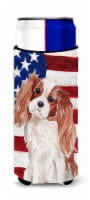Blenheim Cavalier Spaniel Patriotic Ultra Hugger for slim cans