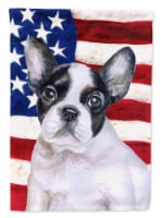 Carolines Treasures  BB9710GF French Bulldog Black White Patriotic Flag Garden S