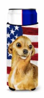 Carolines Treasures BB9658MUK Chihuahua Patriotic Ultra Hugger for slim cans