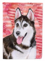 Carolines Treasures BB9799GF Siberian Husky #2 Love Garden Flag, Red