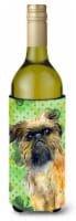 Carolines Treasures  BB9861LITERK Brussels Griffon St Patrick's Wine Bottle Hugg