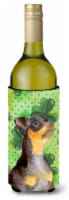 Miniature Pinscher #2 St Patrick's Wine Bottle Hugger, Green