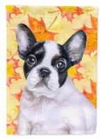 Carolines Treasures BB9971GF French Bulldog Black White Fall Garden Flag, Yello