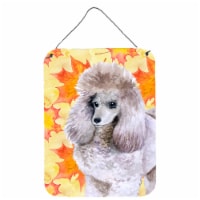 Carolines Treasures  BB9926DS1216 Poodle Fall Wall or Door Hanging Prints, Yello