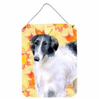 Carolines Treasures  BB9933DS1216 Borzoi Fall Wall or Door Hanging Prints, Yello