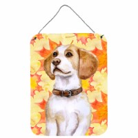 Carolines Treasures  BB9947DS1216 Beagle Fall Wall or Door Hanging Prints, Yello