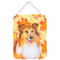 Carolines Treasures  BB9981DS1216 Sheltie Fall Wall or Door Hanging Prints, Yell