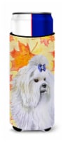 Carolines Treasures BB9912MUK Maltese Fall Ultra Hugger for slim cans, Yellow