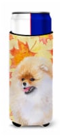 Carolines Treasures BB9943MUK Pomeranian Fall Ultra Hugger for slim cans, Yello
