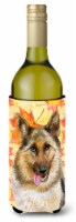 Carolines Treasures  BB9915LITERK German Shepherd Fall Wine Bottle Hugger, Yello
