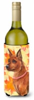 Carolines Treasures  BB9917LITERK Miniature Pinscher Fall Wine Bottle Hugger, Ye