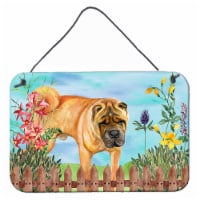 Carolines Treasures  CK1223DS812 Shar Pei Spring Wall or Door Hanging Prints