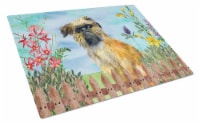 Carolines Treasures CK1249LCB Brussels Griffon Spring Glass Cutting Board Large