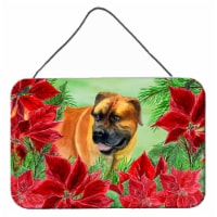 Carolines Treasures  CK1295DS812 Boerboel Mastiff Poinsettas Wall or Door Hangin