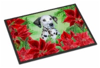 Carolines Treasures CK1356MAT Dalmatian Puppy Poinsettas Doormat 18x27