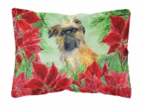 Carolines Treasures CK1335PW1216 Brussels Griffon Poinsettas Canvas Fabric Deco